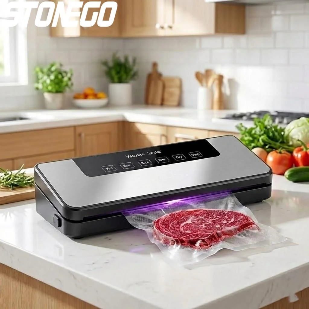 Food Vacuum Sealer Machine - Otomatik Vakumlu Paketleme Makinesi, 65 kPa