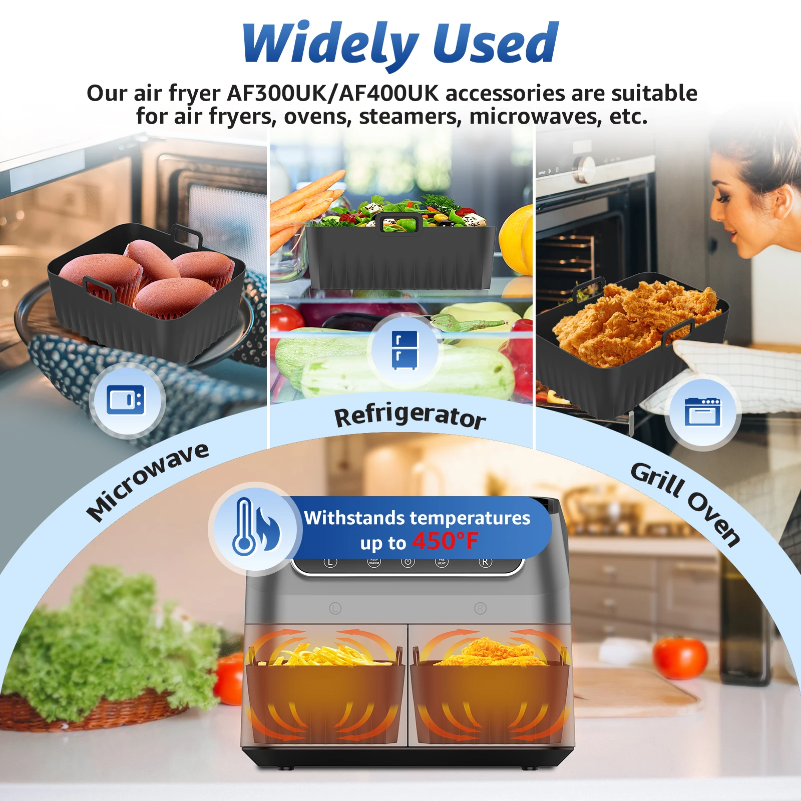 2 Adet Hava Fritözü İçin Silik - Air Fryer Silicone Pot Liner incelemesi ve fiyatı